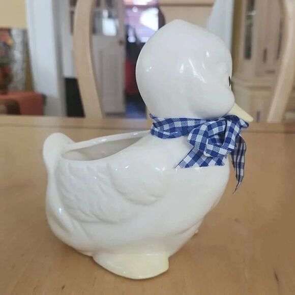 White duck porcelain planters set of 2 - Picture 7 of 11
